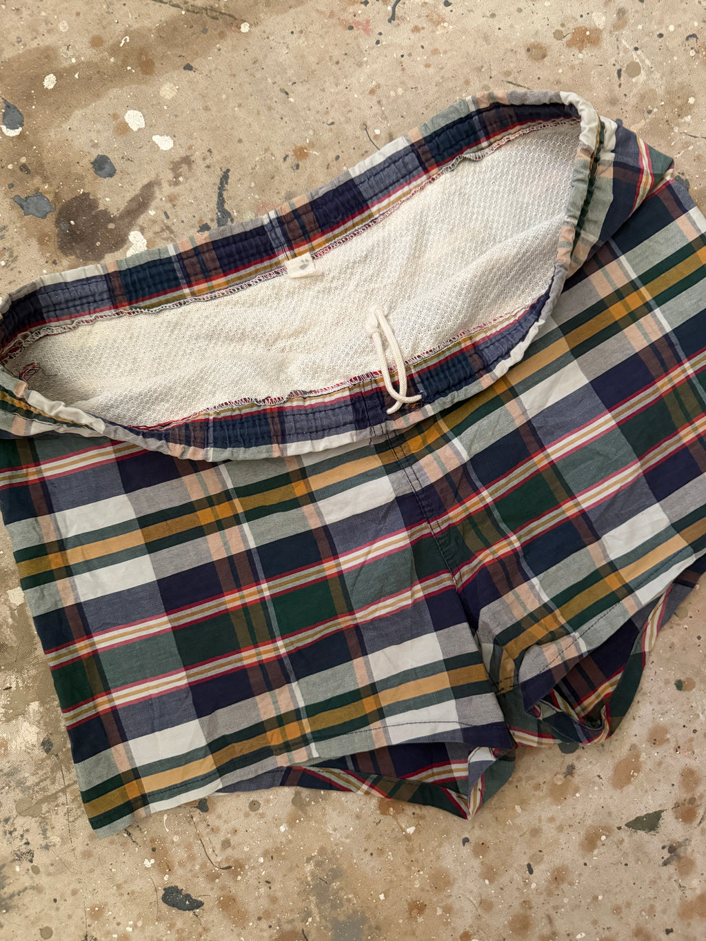 Madras Print Sun Shorts