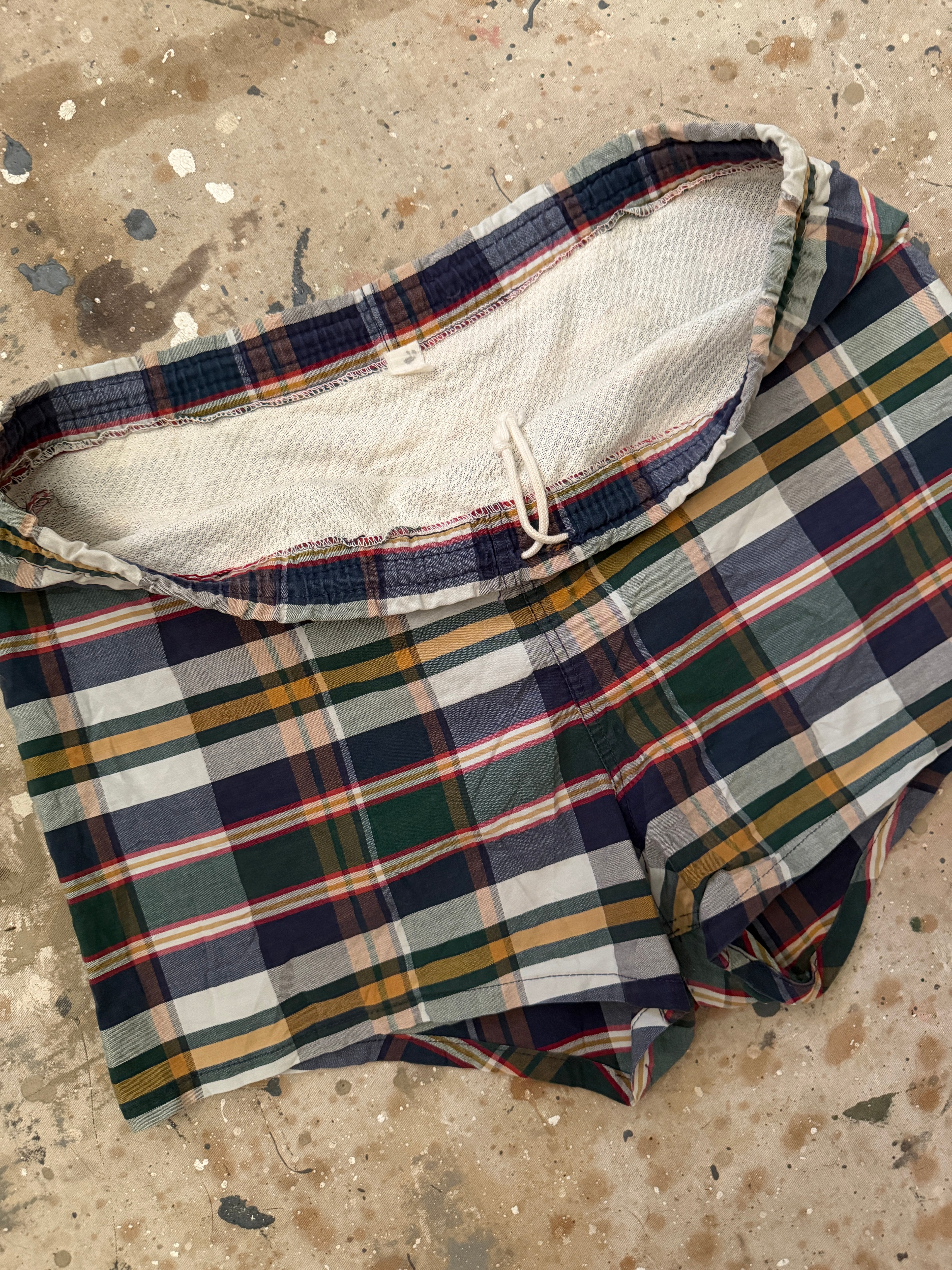 Madras Print Sun Shorts