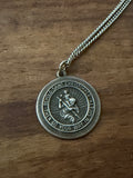 St. Christopher Sterling Silver Pendant + Necklace Chain