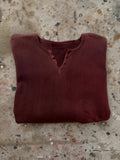 1960s Burgundy Henley Sweat