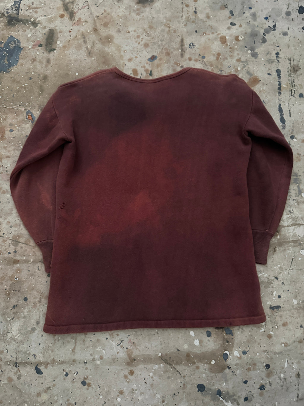1960s Burgundy Henley Sweat